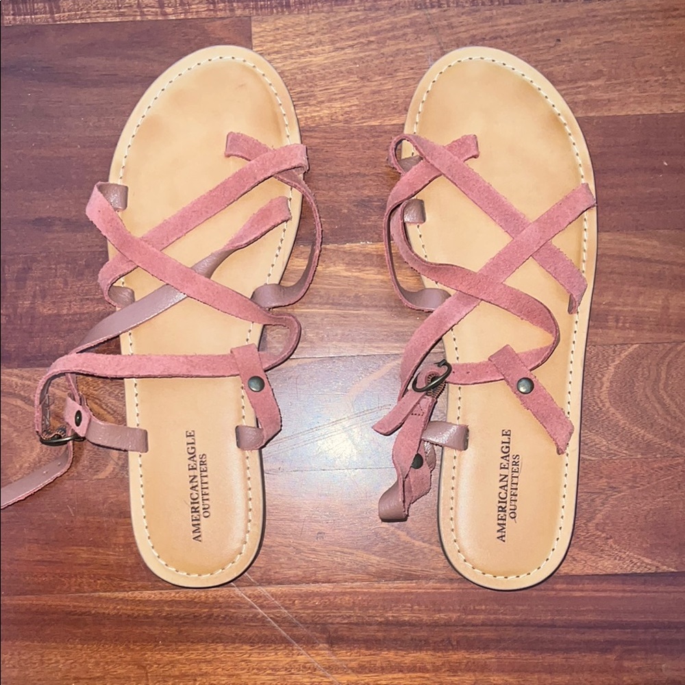 American Eagle Outfitters Women's Mauve Strappy Sandals